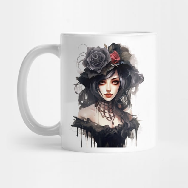 Gothic Roses Lady #1 by Chromatic Fusion Studio